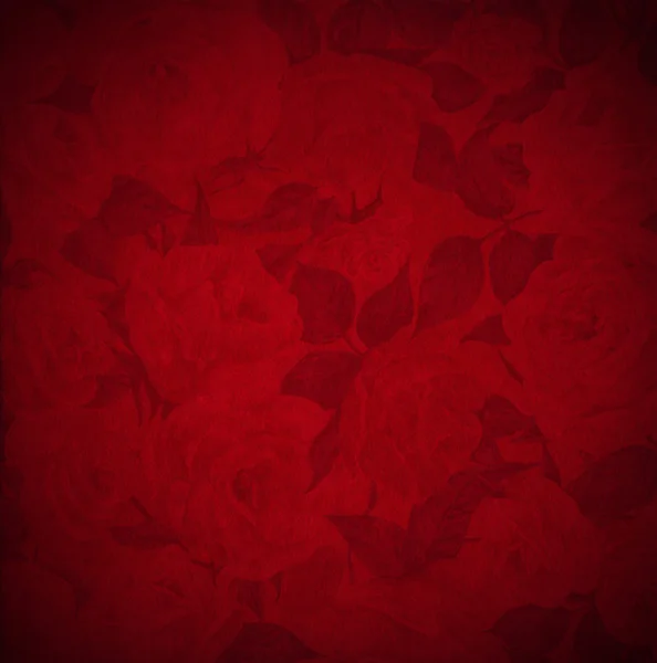 Sfondo di velluto rosso - Rose Fiori — Foto Stock