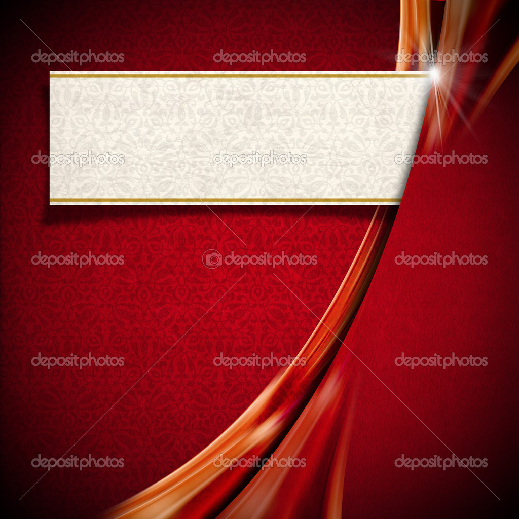 Luxury Floral Red and Orange Background