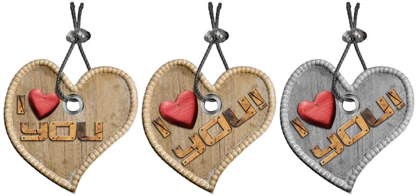 Hearts Decoration I Love You — Stock Photo, Image