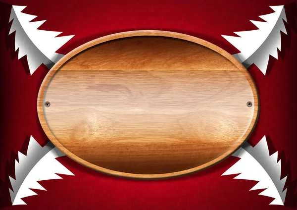 Christmas - Oval Wood Board — Stock Photo, Image