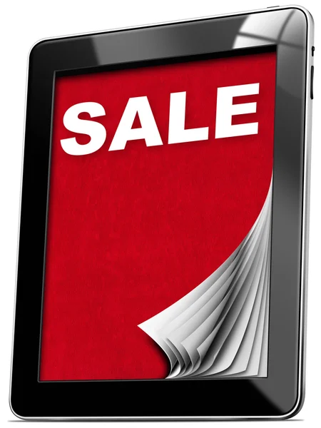Sale - Tablet computer with Pages — Stock Photo, Image