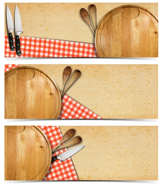 Set de Banners de Cocina — Foto de Stock