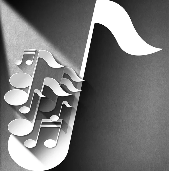 Muzyka Uwaga tło - białe aksamitne — Zdjęcie stockowe