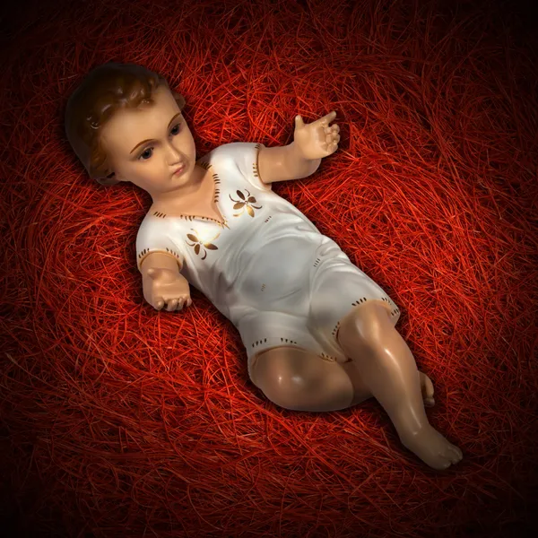 Doğum bebek İsa üzerinde kırmızı saman — Stok fotoğraf