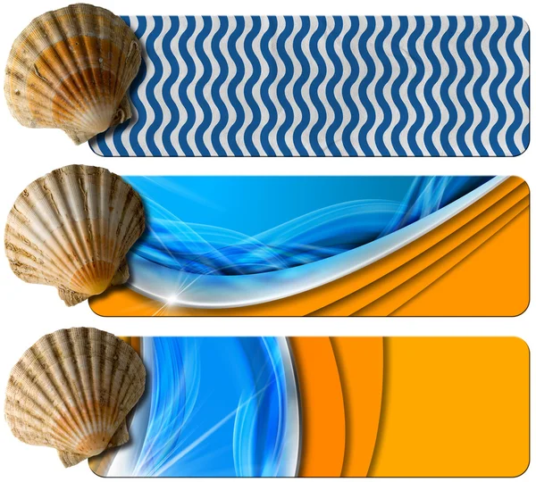 Trzy banery wakacje morze - n6 — Zdjęcie stockowe