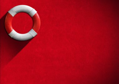 kavram - kırmızı ve beyaz lifebuoy