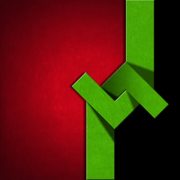 红色，黑色和绿色抽象背景 — 图库照片