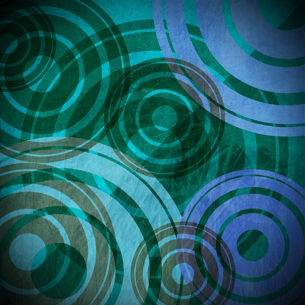 Grunge cirklar bakgrund - kalla färger — Stockfoto