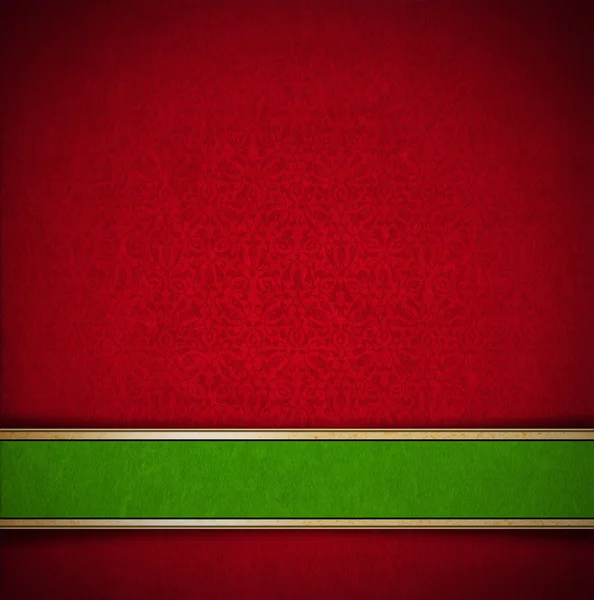 Luxury Floral Red and Green Velvet Background — Stock Photo, Image