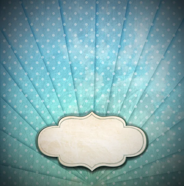 Vintage Sunbeams Background with Label — Stock Photo, Image