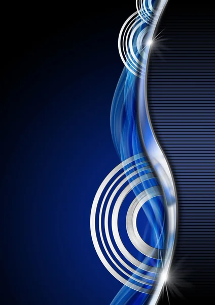 Blue Black and Metal Abstract Background — Stock Photo, Image