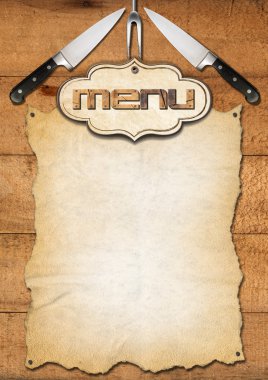 rustik menü şablonun