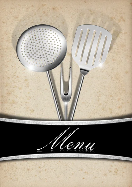 Menu Template - Old Paper and Metal — Stock Photo, Image