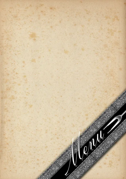 Menu Template - Old Paper and Silver — Stock Photo, Image
