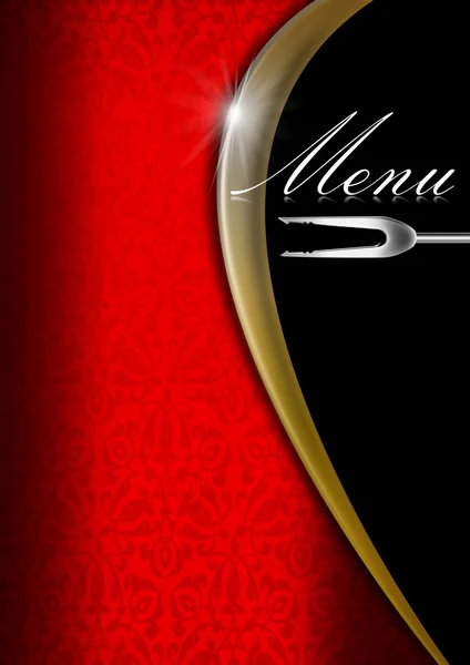 Menu Template  - Red Gold and Black — Stock Photo, Image