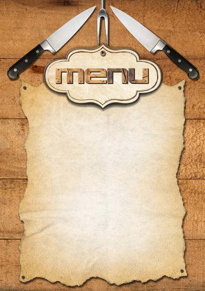 Szablon stylu rustykalnym menu — Zdjęcie stockowe