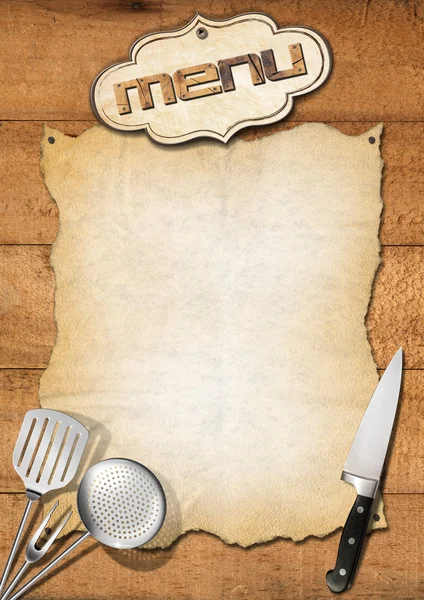 Szablon stylu rustykalnym menu — Zdjęcie stockowe