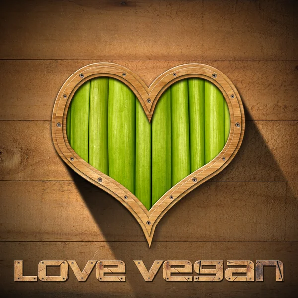 Amor veganmiłość wegańskie — Zdjęcie stockowe