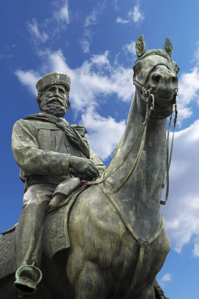 Socha giuseppe garibaldi - genova, Itálie — Stock fotografie