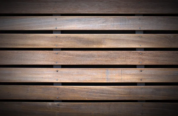 Placas de madeira e parafusos metálicos — Fotografia de Stock