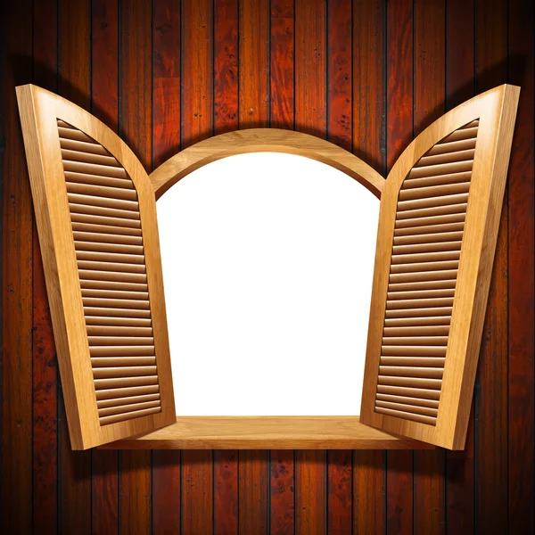 Wooden Open Window — Stock Photo, Image