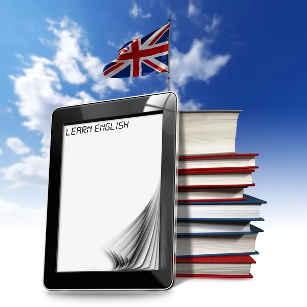 Imparare l'inglese - Tablet Computer — Foto Stock