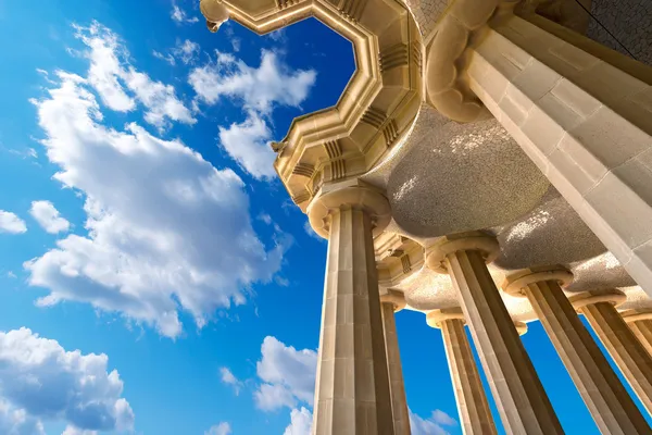 Sala de 100 Columnas - Parque Güell Barcelona —  Fotos de Stock