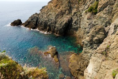 Cliffs - liguria - bir bonassola, İtalya