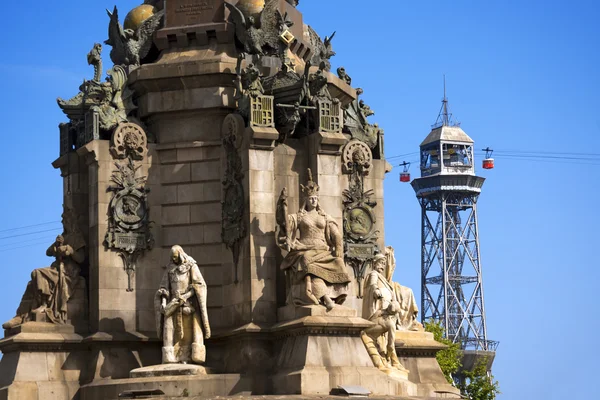 Cableway to Montjuic - Barcelona Spain — Stock Photo, Image