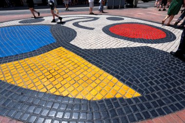 Mosaic by Joan Miro - Barcelona Spain clipart