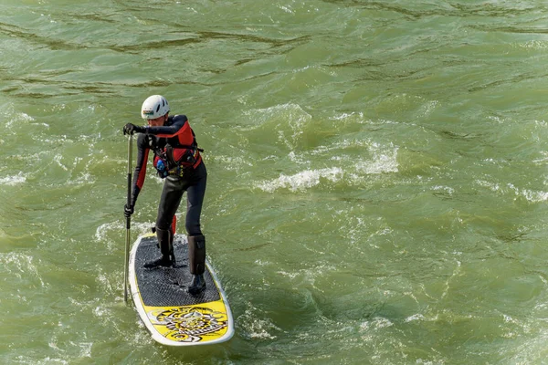 Verona Italy Sept 2020 Stand Paddleboard Paddle Board Sup Yapan — Stok fotoğraf