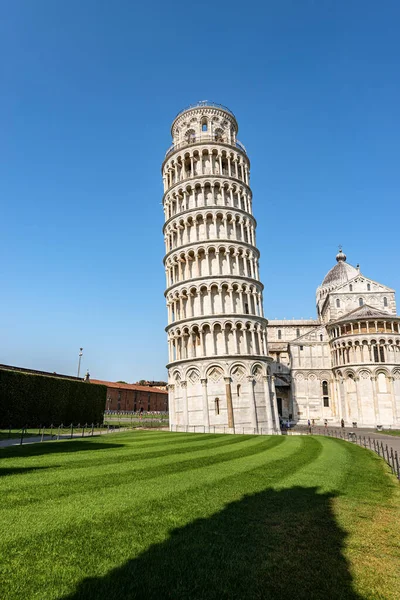 Eğik Pisa Kulesi Katedral Duomo Santa Maria Assunta Piazza Dei — Stok fotoğraf