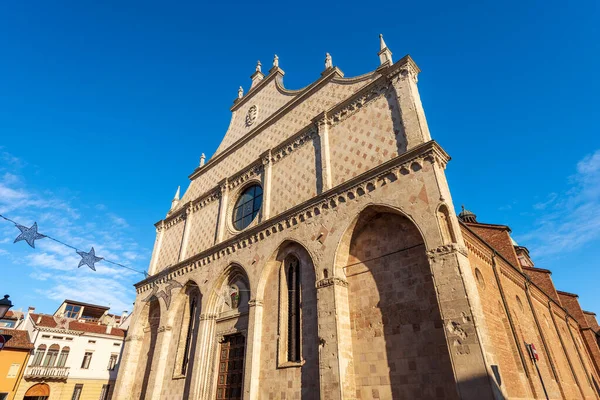 Vicenza Fasad Katedralen Santa Maria Annunciata Gotisk Renässansstil Viii Talet — Stockfoto