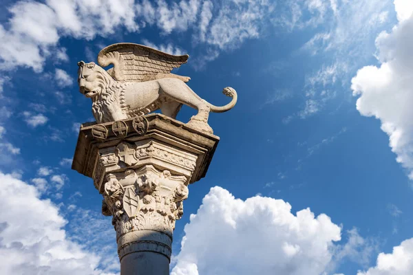 Column Winged Lion Saint Mark Leone San Marco Leone Marciano — Stockfoto