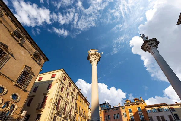 Central Town Square Vicenza Called Piazza Dei Signori Column Winged —  Fotos de Stock