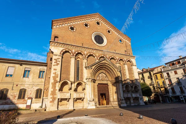 Vicenza Centru Hlavní Průčelí Kostela San Lorenzo Martire Lawrence Martyr — Stock fotografie