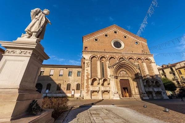 Vicenza Innenstadt Hauptfassade Der Kirche San Lorenzo Martire Gotischen Stil — Stockfoto