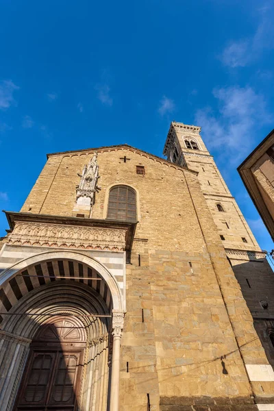 Antigua Basílica Santa Maria Maggiore Bérgamo Siglo Xii Exterior Estilo — Foto de Stock