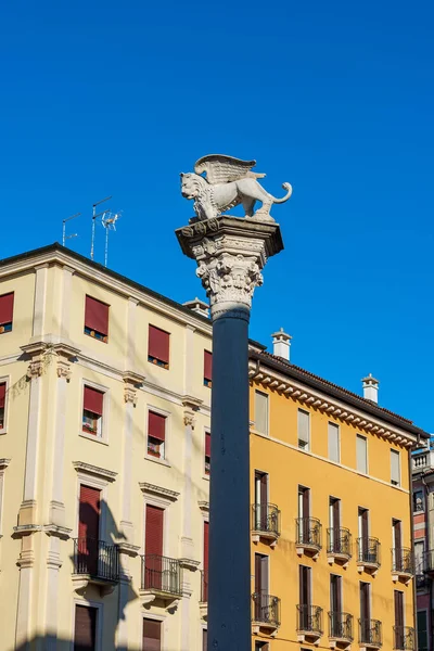 Column Winged Lion Saint Mark Leone San Marco Leone Marciano — 图库照片