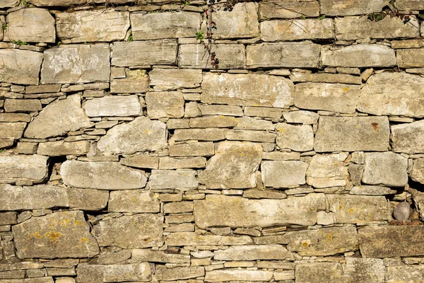 Closeup Typical Dry Stone Wall Bergamo Upper Town Full Frame — Stock Photo, Image