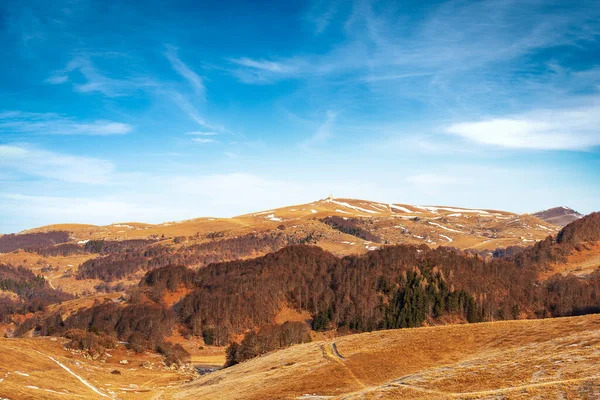 Panoramatický Výhled Lessinskou Plošinu Regionální Přírodní Park Altopiano Della Lessinia — Stock fotografie