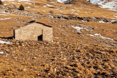 Kahverengi çayırlar, Lessinia Platosu, Bölgesel Doğal Park (Altopiano della Lessinia), Bosco Chiesanuova belediyesi, Verona Eyaleti, Veneto, İtalya, Güney Avrupa.