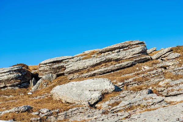 Close Rock Karst Formations Lessinia Plateau Regional Natural Park Altopiano — Stock Photo, Image