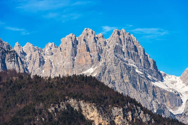 Bergkette Und Gipfel Der Brenta Dolomiten Nationalpark Adamello Brenta Blick — Stockfoto