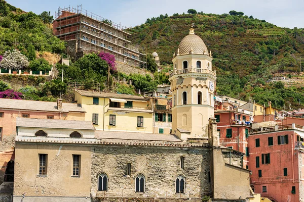 Vernazza Kirche Santa Margherita Antiochia Xvii Jahrhundert Nationalpark Cinque Terre — Stockfoto