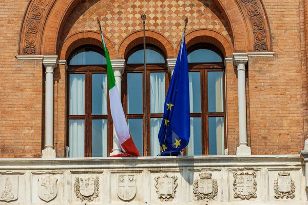 Treviso Nere Stan Närbild Den Medeltida Palatset Kallas Palazzo Dei — Stockfoto