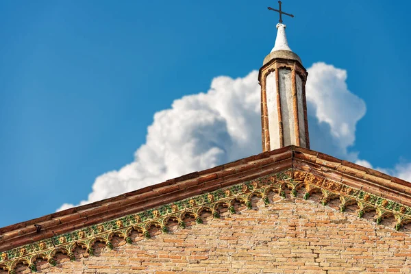 Brescia Innenstadt Nahaufnahme Der Antiken Kirche Des Allerheiligsten Leibes Christi — Stockfoto