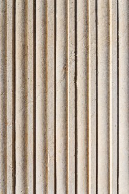 Çizgili bir Roma mermer sütununun aşırı yakın çekimi, tam kare, arka plan, fotoğrafçılık. Brescia, Lombardiya, İtalya, Avrupa.