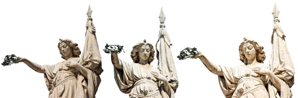 Marmeren Standbeeld Van Het Prachtige Italië Bella Italia 1864 Monument — Stockfoto