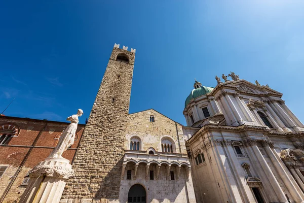 Brescia Palácio Medieval Broletto Palazzo Broletto Século Xii Xxi Com — Fotografia de Stock